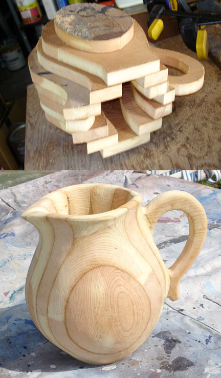 wooden milk jug