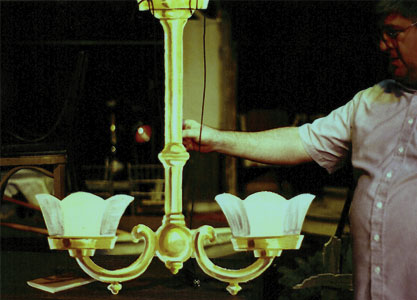 painted chandelier